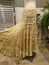 Nicole Farhi Pale Yellow Linen Long Skirt. Size 10 Small