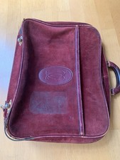 Cartier Original Travel Bag Maroon Suede Leather