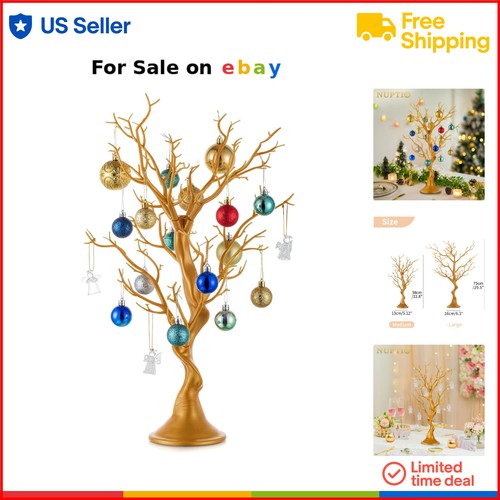Artificial gold christmas tree - artificial,