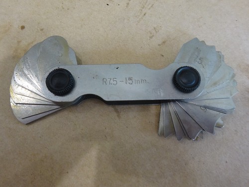 Radius gauge 5mm - 7.5mm, 15mm
