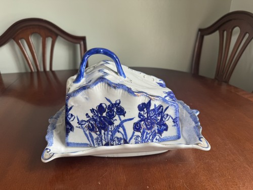 Antique flow blue slant top - flow,