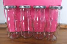 4 x Wilkin & Sons Tiptree 150ml Milk Bottles. height 12.5 cm