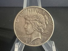 1926 1oz Silver American Peace Dollar.  In Capsule.