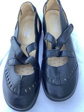 Hotter Women’s Black Leather  Shoes Size 4.5 New Without Tags