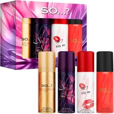 So…? Iconic Womens Mini Galore Body Mist Spray Fragrance Gift Set of 4