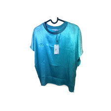 Womens V Neck Top Turquoise
