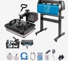 PixMax 5 in 1 Heat Press Vinyl Cutter Printer With cups, vinal, shirts, caps,ECT