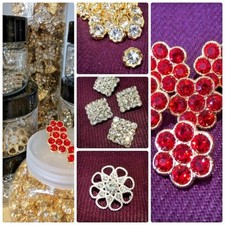 Crystal Diamante Buttons Top