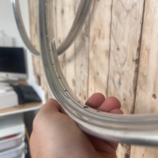 PAIR of 26 x 1 3/8, WESTWOOD Style Polished Silver Steel Rims, 36h