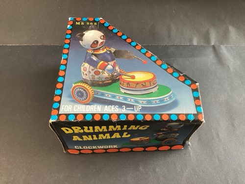 Vintage drumming animal panda - drumming,