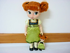 Disney Store 2 Anna Toddler Dolls Princess Animators Frozen Collection