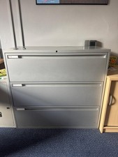 Large, light grey 3 drawer