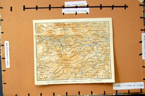 Original old antique - print, map