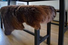 Natural Sheepskin Rug XL Large Rusty Reddish Brown Real Fur Eco Pelt Soft Rug
