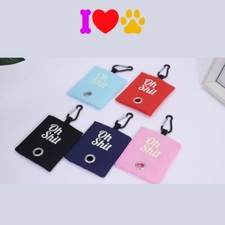 UK Dog Puppy walking Poo Poop Waste Bag Dispenser Holder Canvas Fabric. POO BAGS