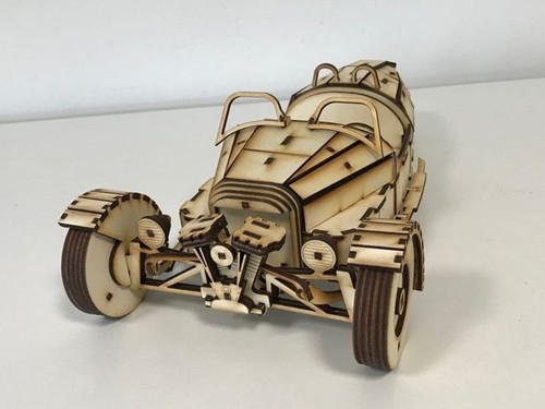 Laser cut morgan three wheeler - cut,