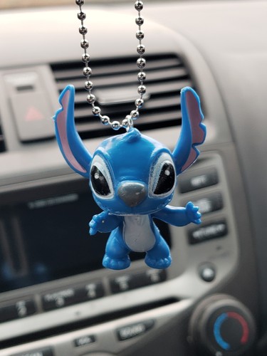 Stitch car mirror hanging - stitch,