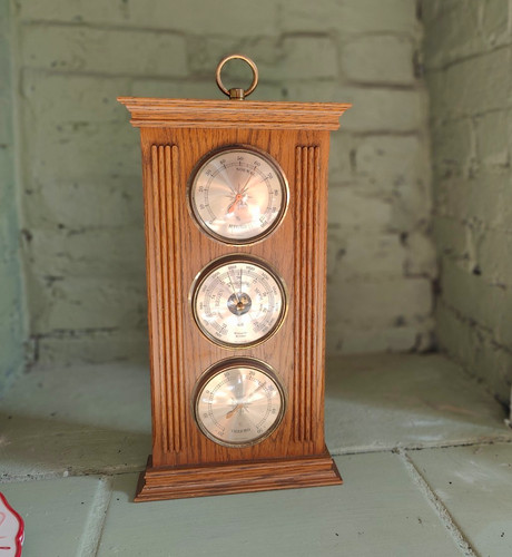 Wooden weather station - wooden,