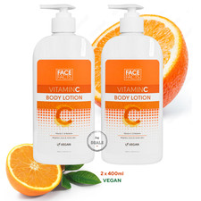 2 x 400ml FACE FACTS Vitamin C Body Lotion Plump for Brighten tone, Hydrate skin
