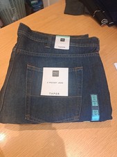 M & S MENS PURE COTTON TAPERED