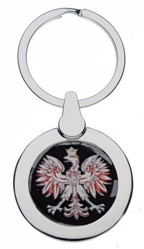 Polish eagle chrome keyring - polish,
