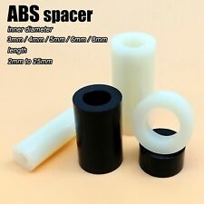 50pcs M3-M8 Nylon ABS Non-Threaded Round Standoff Spacer Hollow Washer for PCB