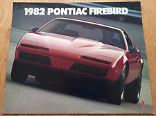 1982 PONTIAC FIREBIRD car sales brochure. USA catalogue / literature