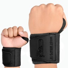 EVO 18" Wrist Wraps Weight lifting Gym Straps Support protection bodybuilding