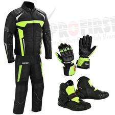 Motorcycl Green Biker Suit Set