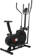 2-in-1 Machine Pulse Seat Home Gym Elliptical Cross Trainer & Exercise Bike
