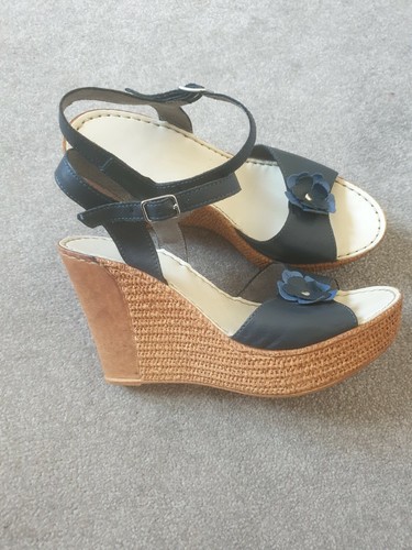 Woman navy blue leather - woman's,