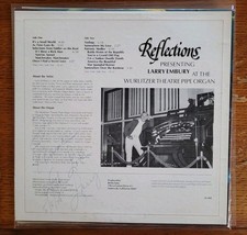 Larry Embury SIGNED Reflections RARE LP 1978 Wurlitzer Pipe Organ Pop VG+/VG+