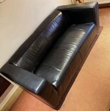Black leather ikea - , sofa