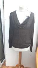 Phase Eight Malti Metallic Knit Top new tags size medium gunmetal QVC j4