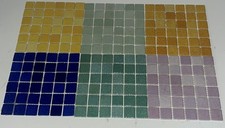 1 of Each Colour Mosaic Tiles – 25mm Ceramic – 36 Tile Craft Sheet (150×150mm)