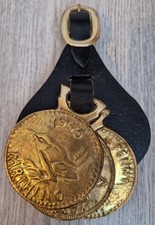 Triple Horse Brass Decoration 1956 Farthing, 1967 Half Penny And One Penny