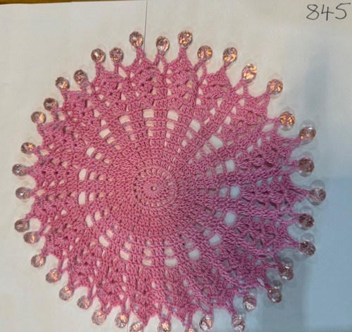 Hand made crochet beaded - crochet, jug