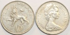 1968 to 1981 Elizabeth II Cupro Nickel Decimal Large 10p Choice of Date / Year