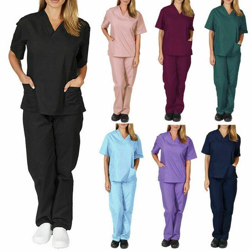 Women men scrub uniform top - scrub,
