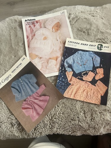 3xvintage baby knitting - baby,
