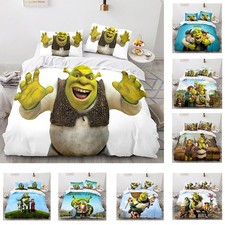 2025 Shrek Monster Animation Doona Duvet Cover Bedding Set Single Double Queen