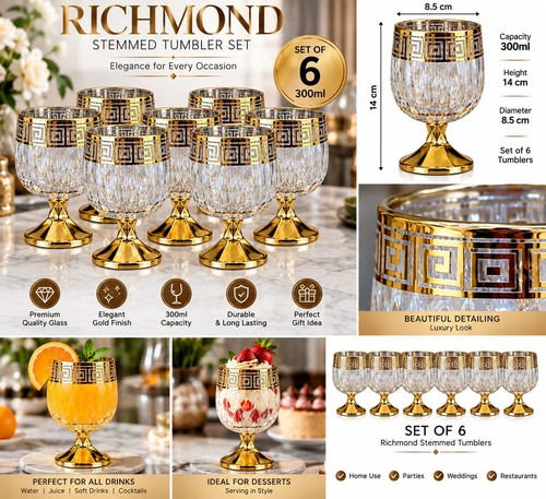 Richmond stemmed tumbler - stemmed, glass