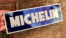 SUPERB RECTANGULAR MICHELIN TYRES ENAMEL SIGN - MANCAVE / GARAGE