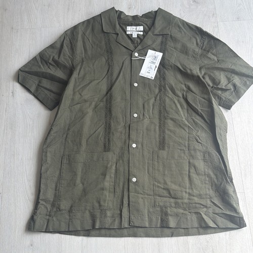 Linen blend khaki shirt - blend,