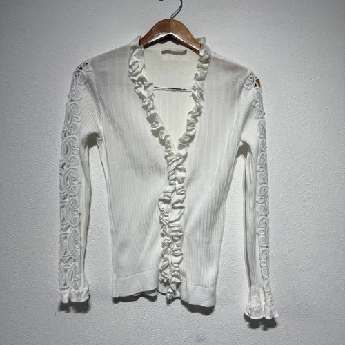 Anne fontaine cardigan ruffle - anne,