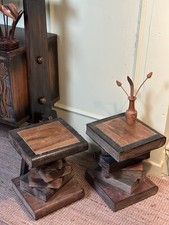 Pair Of Carved Book Stacks