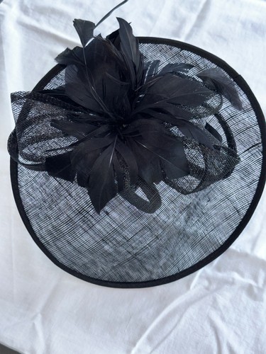 Black headband fascinator - headband,