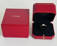 Cartier Ring Box with Outer Box Red Leather & Gold Detailing Luxury Packaging