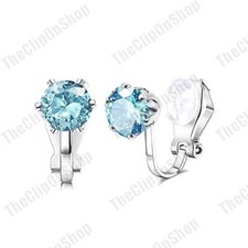 CLIP ON 6mm CZ EARRINGS cubic