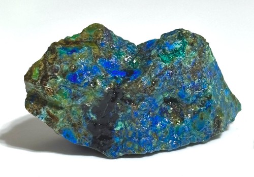Azurite with malachite raw - with,